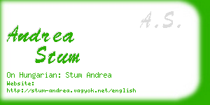 andrea stum business card